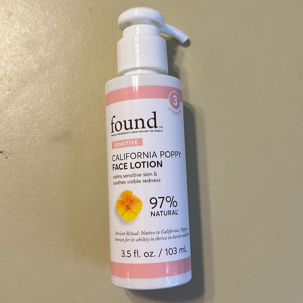 Found Sensitive Face Lotion California Poppy
